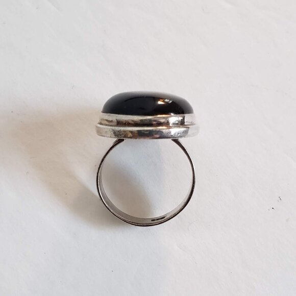 Big Unisex 925 BLACK ONYX Sterling Silver Ring Huge Large Women's Men's Jewelry - Picture 5 of 12